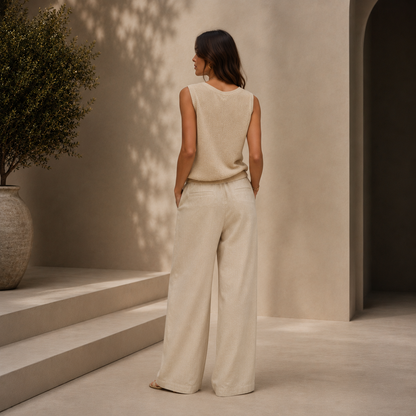 SOLENE | CONJUNTO DE PUNTO Y LINO